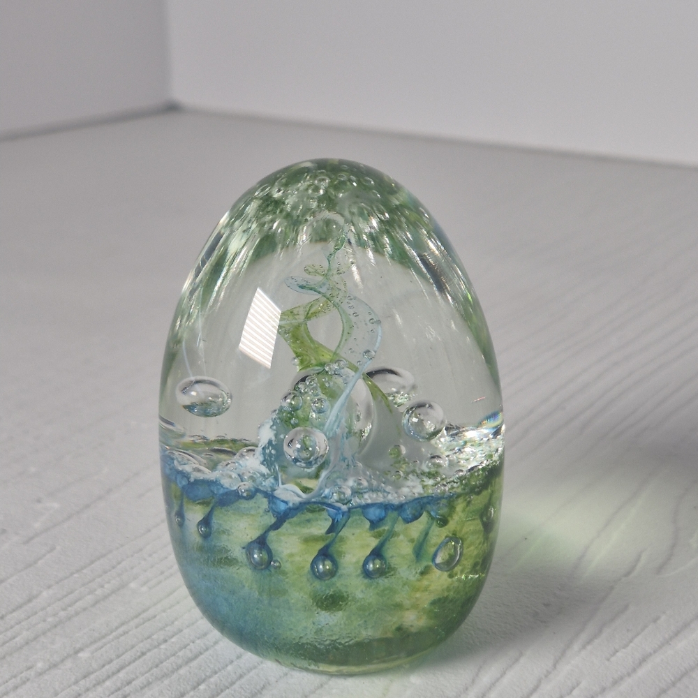 MINT Signed Hans-Jürgen Richartz Studio Art Glass Egg